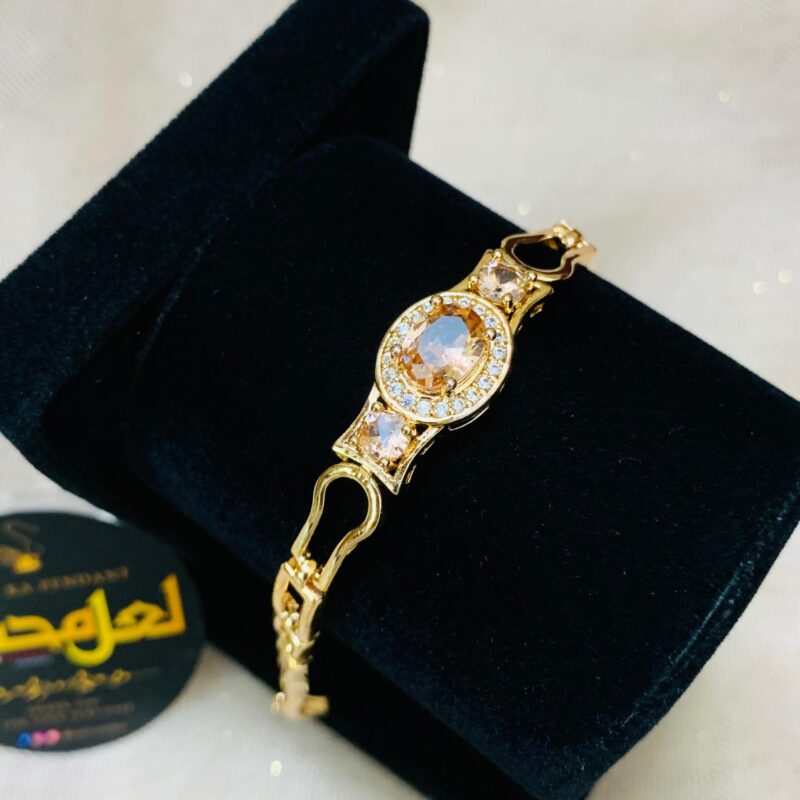 Golden champange stone bracelet